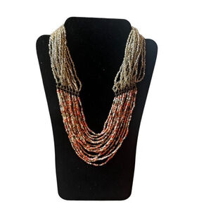 Hand Made Beaded Layered Necklace